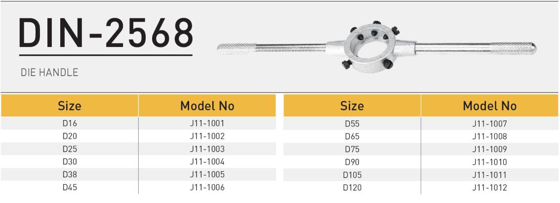 Velikost visokokakovostnih ključev standarda DIN2568