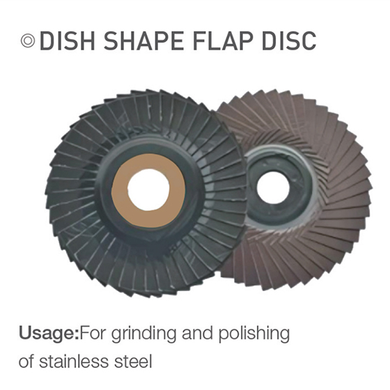 Dish shape safe flap disc for stainless steel2