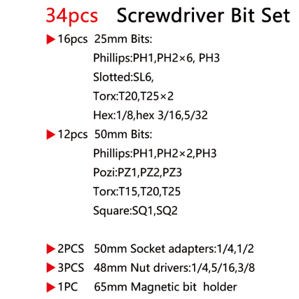 screwdriver bit socket set2